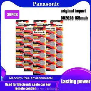30pcs/lot cr2025 Button Cell Batteries 3V Coin Lithium game, digital camera, camcorder BR2025 DL2025 CR 2025
