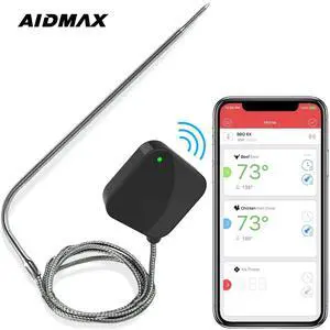 AidMax NanoL Digital Wireless BBQ Meat Thermometer Grill Oven Thermomet With Stainless Steel Probe Cooking Kitchen Thermometer