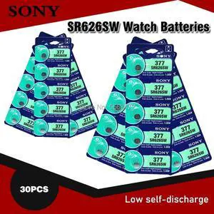 30Pcs SONY 1.55V AG4 377A 377 LR66 LR626 SR626SW SR66 AG4 AG 4 Button Batteries For Watch Toys Remote Cell Coin Battery 30Pcs SONY 1.55V AG4 377A 377 LR66 LR626 SR626SW SR66 AG4 AG 4 Button Batteries For Watch Toys Remote Cell Coin Battery