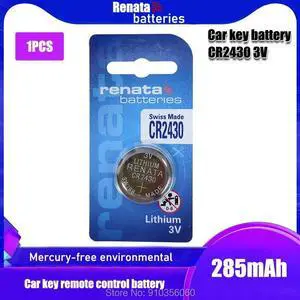 1pcs/pack RENATA CR2430 Button Batteries DL2430 BR2430 Cell Coin Lithium Battery 3V CR 2430 For Watch Electronic Toy Remote