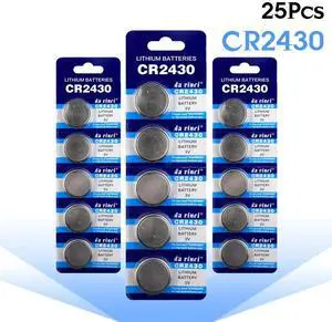 25PCS 3V DL2430 BR2430 ECR2430 CR2430 Watch Button Coin Cells Lithium Battery Watch Batteries Piles Bouton