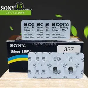 15pcs For Sony Single grain packing Watch Battery 337 SR416SW Silver Oxide 1.55V LR416 button cell battery