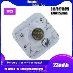 RETAIL Brand  Renata LONG LASTING 315 SR716SW SR716 1.55V Watch Battery Button Coin Cell Swiss Made Original