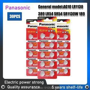 30pcs  AG10 LR1130 1130 SR1130 389A LR54 L1131 1.55V Button Battery MP3 Players,Toys watch Alkaline batteria