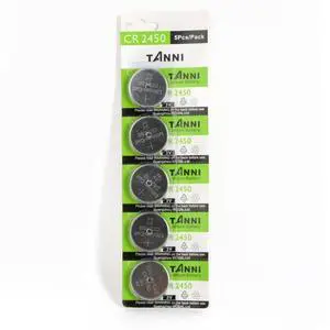 5 pcs/pack CR2450 Batteries 3V Watch Button Cell Batteries Toys Coin Batteries Calculator Remote Controls Lithium Battery