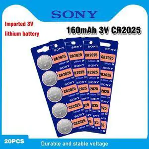 20PCS FOR SONY cr2025 Button Cell Batteries cr 2025 DL2025 LM2025 3V Lithium Coin Battery For Watch Weight Scale