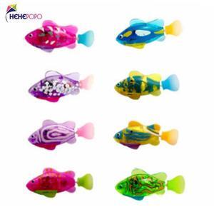 8 Pcs / Lot Flash Swimming Fish LED Electronic Fish Activated Toy Children Robot Pet Can Swim Bath Toy Children Gifts
