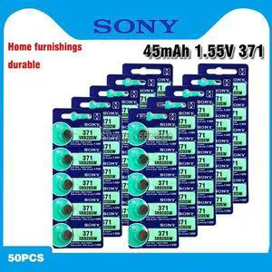 50pcs Sony 370 AG6 371 SR920SW 920 1.55V Watch Battery SR920SW 371 Button Coin Cell Batteries MADE IN JAPAN 50pcs Sony 370 AG6 371 SR920SW 920 1.55V Watch Battery SR920SW 371 Button Coin Cell Batteries MADE IN JAPAN