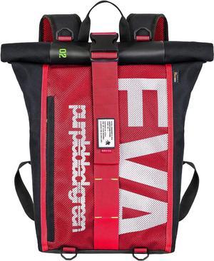 FIREFIRST Evangelion Backpacks for Men's Women's 26L Waterproof Travel Leisure School Bag Red. W28xH47xD17cm