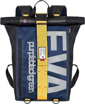 FIREFIRST Evangelion Backpacks for Men's Women's 26L Waterproof Travel Leisure School Bag Blue  W28xH47xD17cm