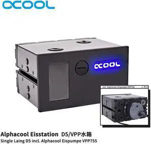 Alphacool Eisfach D5 Reservoir, Dual 5.25" Bay,With Alphacool Eispumpe VPP755 Pump