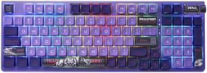 ThundeRobot ZERO96 Megatron Wireless Gaming Mechanical Keyboard, NKRO/ RGB Backlit/ 96 Keys PBT Keycaps, ThundeRobot × Transformers Collaboration, Megatron Keyboard, Purple Keyboard