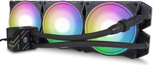 Alphacool Eisbaer Pro Aurora 420 CPU AIO, All-in-one AIO Liquid CPU Cooler 420mm Radiator, Intel LGA1700/1200 and AMD AM5/ AM4/TR4  Support, Triple 140mm 4-pin PWM Fans