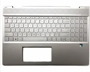 For HP ENVY X360 15-DR 15T-DR 15-dr0006TX 15-dr0037TX 15-dr1045TX Upper Palmrest Case With Keyboard Silver L53814-001 4600GB060002201