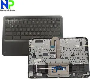 Yidatong Replacement New Top Cover Palmrest Non-Backlit US Keyboard Touchpad For Chromebook X360 11 G3 EE 11.6 L92214-001