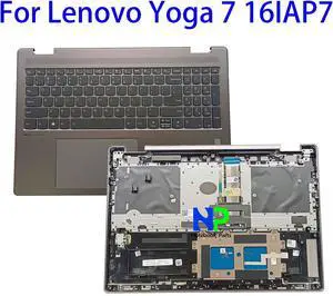 Yidatong Replacement New Top Cover For Yoga 7-16IAP7 Palmrest Backlit US Keyboard Touchpad Grey 5CB1J01825 AM2E5000R10