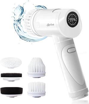 Electric Scrubber with 5 Replaceable Brush Heads, Portable Scrub