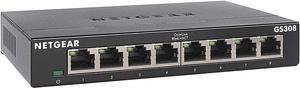8-Port Gigabit Ethernet Unmanaged Switch (GS308) - Home Network Hub Office Ethernet Splitter Plug-and-Play Silent Operation Desktop or Wall Mount