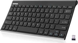 Arteck 2.4G Wireless Keyboard Ultra Compact Slim Full Size Keyboard for Desktop/PC/Laptop and Windows 10/8 / 7 / Vista/XP