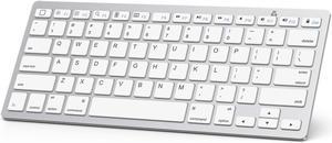 OMOTON Ultra-Slim Wireless Bluetooth Keyboard for iPad Pro 11/12.9, iPad Air 5/4 10.9 Inch, iPad 10th/ 9th/ 8th/ 7th Generation 10.2 inch, iPad 9.7, iPad Mini, All Phones, White