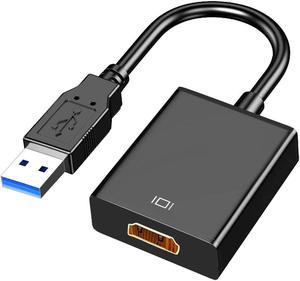 USB to HDMI Adapter USB 3.0/2.0 to HDMI Cable Multi-Display Video Converter- PC Laptop Windows 7 8 10 Desktop Laptop PC Monitor Projector HDTV.[Not Support Chromebook]