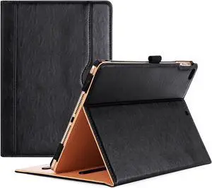 ProCase for iPad 9.7 Inch iPad 6th/5th Generation Case 2018 2017/iPad Air 2/Air 1 Case, Premium Leather Folio Corner Protection Multi-Angle Viewing Stand Cover with Front Pocket Pen Loop -Black