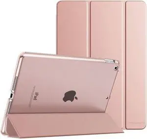Moko Case for iPad 10.2 iPad 9th Generation 2021/ iPad 8th Generation 2020/ iPad 7th Generation 2019 Slim Stand Hard Back Shell Smart Cover Case for iPad 10.2 inch Auto Wake/Sleep Rose Gold