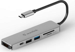 USB C Hub Laptop USB c Adapter with 87W PD 4K@30Hz HDMI Port 2 USB A Ports TF/SD for Windows  XPS Thinkpad and More