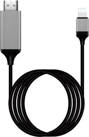 MFi Certified Lightning to HDMI Adapter for Phone to TV Compatible with iPhone iPad Sync Screen Connector Directly Connect on HDTV/Monitor/Projector NO Need Power Supply Support IOS11.0