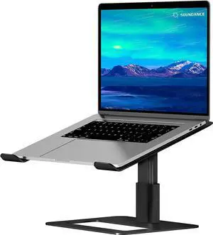 Adjustable Laptop Stand for Desk, Computer Stand, Ergonomic Laptop Riser Holder Compatible with 10 to 17.3 Inches Notebook PC Computer, Aluminum Black