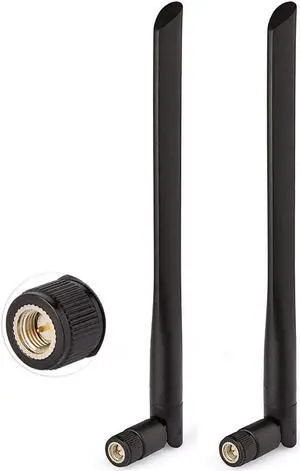 Bingfu 4G LTE 7dBi SMA Male Antenna (2-Pack) Compatible with 4G LTE Wireless CPE Router Hotspot Cellular Gateway Trail Camera Game Camera Outdoor Security Camera Cell Phone Signal Booster Amplifier