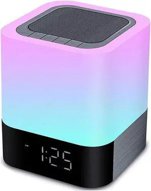 Night Lights Bluetooth Speaker, Alarm Clock Wireless Bluetooth Speakers,Touch Sensor Bedside Lamp,Color Changing Night Lights for Kids,MP3 Music Player, Speakerphone/TF Card/AUX-in Supported Night Lights Bluetooth Speaker, Alarm Clock Wireless Bluetooth Speakers,Touch Sensor Bedside Lamp,Color Changing Night Lights for Kids,MP3 Music Player, Speakerphone/TF Card/AUX-in Supported