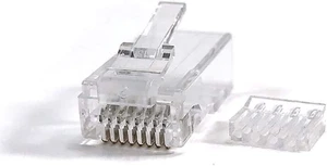 Micro Connectors, Inc. 100 Pack CAT6 RJ45 Modular Connector Plugs with Load Bar (C20-088L6-100) Micro Connectors, Inc. 100 Pack CAT6 RJ45 Modular Connector Plugs with Load Bar (C20-088L6-100)