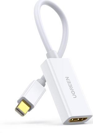 UGREEN Mini DisplayPort to HDMI Adapter Mini DP Male to HDMI Female Thunderbolt 2.0 to HDMI Adapter Suitable for Apple MacBook Pro MacBook Air Microsoft Surface Pro 4 Pro 3 Google Chromebook White