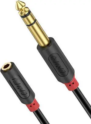 3.5mm to 1/4 Headphone Adapter Cable Gold Plated Audiowave Series 3.5mm 1/8 inch Female TRS to 6.35mm 1/4 inch Male TRS PVC Shelled Stereo Audio Cable for Mixer Guitar Piano Amplifier Speaker