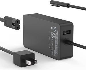 65W Surface Pro Laptop Charger for Microsoft Surface Pro 9, 8, 7+, 7, 6, 5, 4, 3, X, Windows Surface Laptop 5, 4, 3, 2, 1 Studio, Surface Go Tablet, Surface Book 3, 2, 1, Support 44W, 36W, LED, 10FT