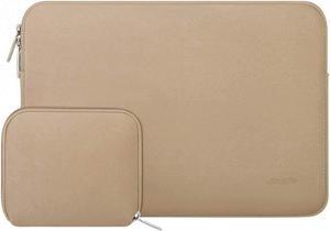 MOSISO Laptop Sleeve Compatible with MacBook Pro 14 inch 2023-2021 A2779 M2 A2442 M1, Compatible with MacBook Air/Pro, 13-13.3 inch Notebook Computer, Neoprene Bag with Small Case,Apricot