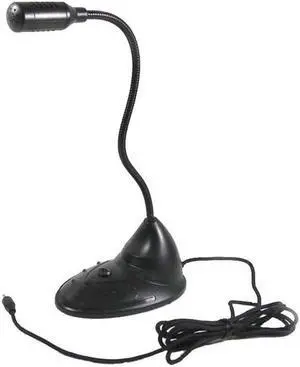 Mini Studio Speech Microphone 3.5mm Plug Gooseneck Mic Wired Microphone Flexible Stand for Computer PC Desktop Notebook