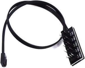 40cm 1 to 5 4-pins Molex TX4 PWM CPU Cooler Case Chasis Cooling Fan Power Cable Hub Splitter Adapter PWM 4Pin Fan Hub Controller