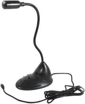 Mini Studio Speech Microphone 3.5mm Plug Gooseneck Mic Wired Microphone Flexible Stand for Computer PC Desktop Notebook
