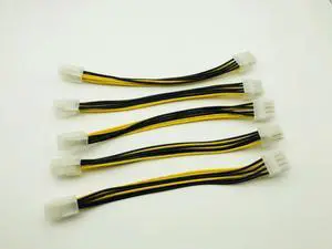 5PCS  ATX 4Pin 20cm Male To 8Pin Female EPS Power Cable Adapter CPU Power Supply Converter Cable Convertor For BTC Miner Mining