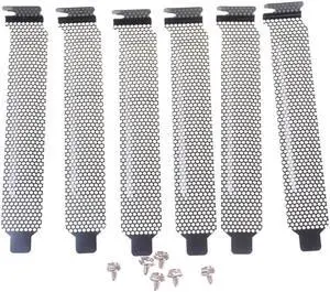 5pcs/lot Black Hard Steel PCI Slot Covers Bracket w/ Screws, Full Profile Expansion Dust Filter Blanking Plate for PCI 5pcs/lot Black Hard Steel PCI Slot Covers Bracket w/ Screws, Full Profile Expansion Dust Filter Blanking Plate for PCI