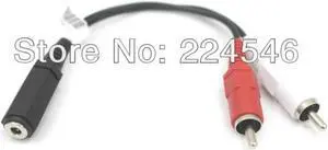 RCA to Stereo Y-Cable 2 x RCA Male / 1 x 3.5mm Stereo Female 6 inch