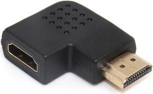 90 Degree Vertical Flat Supports 3D and Ethernet  HDMI-compatible  Male to Female Adapter