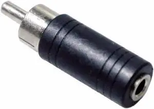2PCS/LOT 3.5mm Female Mono Plug To RCA Male Jack Audio Adapter Connector