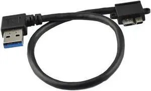 20CM Left Angle USB 3.0 Micro-B Male to USB 3.0 A Male Adapter Cable for Galaxy Note 3 N9005 N9002 N9000