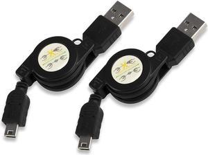 2PCS/LOT Retractable Extension Mini Cord for Sony PlayStation PS3 / PS3 Slim SixAxis Controller