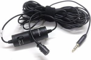 Omnidirectional Lapel Microphone Mobile Microphone Camera Computer microphone- Black for Insign NS-DLMIC10P