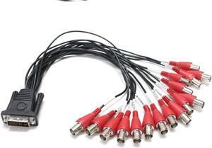 DVI Male to BNC Female Breakout Cable DVI 24+5 to 16 BNC line AUDIO For Geovision GV-1480A DVR CCTV Card
