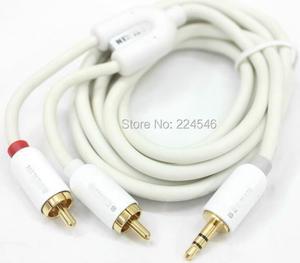 Stereo-Mini Male to 2-RCA Male Audio Adapter Cable 7' 3.5mm to 2RCA Audio Cable F8V235-07GLD-AP